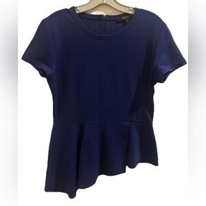 BCBGMAXAZRIA Cobalt Blue Peplum Top Size M